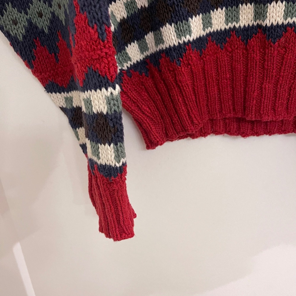 Vintage Eddie Bauer Geometric Sweater Holiday 80s Fall Retro Granola - Picture 9 of 11